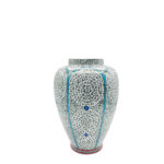 Handmade Ceramic "Shah" Vase (30cm) - Golden Horn Spirals & Dome Lid - Royal Iznik Decor - Image 4