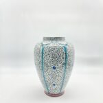 Handmade Ceramic "Shah" Vase (30cm) - Golden Horn Spirals & Dome Lid - Royal Iznik Decor - Image 6