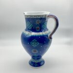 Handmade Ceramic Pitcher (25cm) - Deep Blue "Fish Scale" Pattern - Iznik Jug with Handle - Image 8
