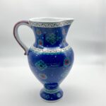 Handmade Ceramic Pitcher (25cm) - Deep Blue "Fish Scale" Pattern - Iznik Jug with Handle - Image 10