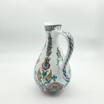 Handmade Ceramic Pitcher (25cm) - Textured "Dot" Art - Pastel Florals & Embossed Surface - Image 9