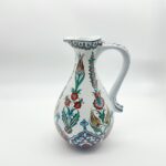 Handmade Ceramic Pitcher (25cm) - Textured "Dot" Art - Pastel Florals & Embossed Surface - Image 8