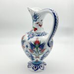 Handmade Ceramic "Lion's Mouth" Pitcher (30cm) - Aslan Agzı Ewer - Classic Red Tulips Vase - Image 8