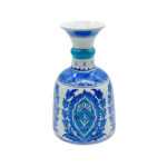Handmade Ceramic "Bell" Vase (20cm) - Blue & Turquoise Medallion - Coastal Style Vase