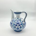 Handmade Ceramic Ewer (20cm) - Blue and White Panel Pattern - Traditional Ibrik Form - Image 11