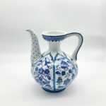 Handmade Ceramic Ewer (20cm) - Blue and White Panel Pattern - Traditional Ibrik Form - Image 10