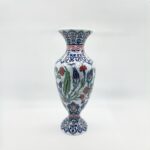 Handmade Ceramic Grand Palace Vase (50cm) Imperial Rumi Patterns and Mixed Florals Pedestal Urn Form - Image 11