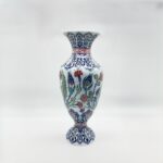 Handmade Ceramic Grand Palace Vase (50cm) Imperial Rumi Patterns and Mixed Florals Pedestal Urn Form - Image 10