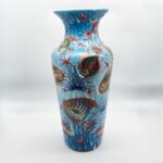 Handmade Ceramic Grand Column Vase (60cm) Embossed Aegean Aquarium & Coral Reef Floor Vase - Image 8