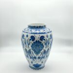Handmade Ceramic Shah Jar (30cm) Classic Blue and Turquoise Hatayi Lotus Pattern Vase - Image 7