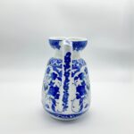 Handmade Ceramic Pitcher Vase (20cm) Royal Cobalt Blue and White Palace Garden - Image 8
