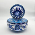 Handmade Ceramic Iznik Vase (Baba Nakkas Style) Blue and White Rumi Pattern Ginger Jar - Image 7