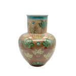 Handmade Ceramic Ata Vase (30cm) Anatolian Golden Fields and Turquoise Rim - Image 6