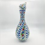 Handmade Ceramic Twisted Nightingale Vase with Lid (30cm) Spiral Polychrome Floral - Image 7