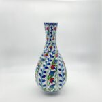 Handmade Ceramic Twisted Nightingale Vase with Lid (30cm) Spiral Polychrome Floral - Image 8