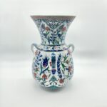 Handmade Ceramic Kandil Vase (50cm) Classic White Triple Handled Floor & Table Decor - Image 8