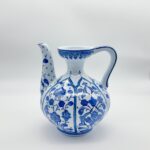 Handmade Ceramic Ewer Pitcher (20cm) Classic Blue and White Floral - Image 9