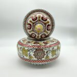 Handmade Ceramic Iznik Vase Golden Harvest Yellow and Red Floral Ginger Jar - Image 8