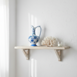 Handmade Ceramic Pitcher (20cm) - Blue and White Pattern - Lion's Mouth Vase - Image 5