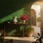 Handmade Ceramic "King" Vase (30cm) - Royal Footed Urn with Turquoise Accents - Majestic Centerpiece - Image 3