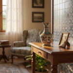 Handmade Ceramic Vase (30cm) - Turquoise & Terracotta Floral Design - Textured Iznik Decor - Image 3