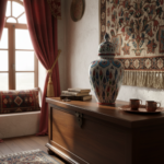 Handmade Ceramic "Vezir" Vase (30cm) - Lidded Design with Colorful Ottoman Tulips - Traditional Home Decor - Image 4