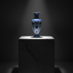 Handmade Ceramic Palace Vase (50cm) Classic Blue and White Rumi Pattern
