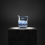 Handmade Ceramic Ewer Pitcher (20cm) Blue and White Rumi Segment Pattern