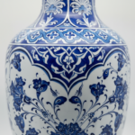 Handmade Ceramic Palace Vase (50cm) Classic Blue and White Rumi Pattern - Image 4
