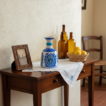 Handmade Ceramic "Bell" Vase (20cm) - Blue & Turquoise Medallion - Coastal Style Vase - Image 6