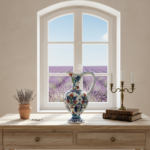 Handmade Ceramic "Lion's Mouth" Pitcher (30cm) - Aslan Agzı Ewer - Classic Red Tulips Vase - Image 5