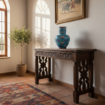 Handmade Ceramic Vase (30cm) - Turquoise "Firuze" Blue with Stylized Fan Flowers - Ottoman Palmette Design - Image 5