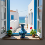 Handmade Ceramic Vase (30cm) - Ottoman Galleon Ships & Evil Eye Pattern - Nautical Iznik Art - Image 5