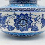 Handmade Ceramic Iznik Vase (Baba Nakkas Style) Blue and White Rumi Pattern Ginger Jar - Image 3