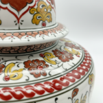 Handmade Ceramic Iznik Vase Golden Harvest Yellow and Red Floral Ginger Jar - Image 4