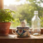 Handmade Ceramic Decorative Lemon Juicer Sculpture - Hand-Painted Iznik Tulips - Kitchen Shelf Decor Accent (Not Food Safe) - Image 2