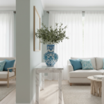 Handmade Ceramic Ata Vase (30cm) Turquoise Relief Floral with Scale Texture - Image 2