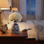 Handmade Ceramic "Bell" Vase (20cm) - Red Carnations & Turquoise Neck - Classical Iznik Vase - Image 2