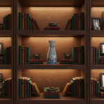 Handmade Ceramic Conical Vase (25cm) - Golden Horn "Halic" Spiral Pattern & Turquoise Panels - Image 5