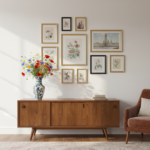 Handmade Ceramic Hexagonal Vase (25cm) - Ottoman "Saz" Style Leaves - Faceted Body & Turquoise Accents - Image 3