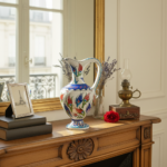 Handmade Ceramic Footed Pitcher Vase (30cm) - Classic Red Tulip Pattern - Timeless Ottoman Art Decor - Image 2