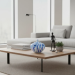 Handmade Ceramic Lidded Trinket Jar (14cm) Traditional Blue & White Tulip Pattern - Decorative Jewelry & Storage Box - Image 5