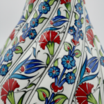 Handmade Ceramic Fluted Nightingale Vase with Lid (30cm) Polychrome Floral Pattern - Image 3
