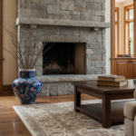 Handmade Monumental Iznik Floor Vase (50cm) - Deep Cobalt Blue & Floating Flora - Ottoman Art Decor - Image 2