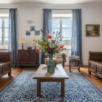 Handmade Ceramic Conical Vase (25cm) - Emerald Green Vertical Panels - Flared Rim Iznik Decor - Image 5