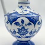 Handmade Ceramic "Ibrik" Ewer (20cm) - Classic Blue & White Lotus & Arch Pattern - Traditional Ottoman Pitcher - Image 4