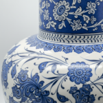 Handmade Monumental Ceramic Urn (50cm) - Classic Blue & White "Baba Nakkas" Style - Large Floor Vase - Image 4