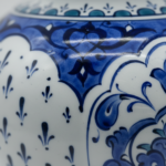Handmade Ceramic Vase (20cm) - Classic Blue & White Floral Medallions - Traditional Iznik Decor - Image 4