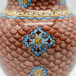 Handmade Ceramic "Masrapa" Pitcher (25cm) - Classic Iznik Fish Scale Pattern - Warm Terracotta Decor - Image 4