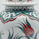 Handmade Ceramic "Kupecik" Ginger Jar (20cm) - Vibrant Spring Garden Pattern - Lidded Home Decor - Image 3